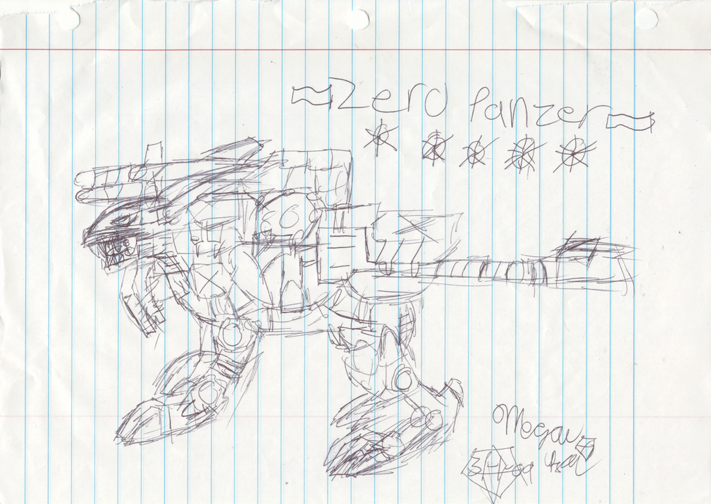 Zero Panzer Pen Sketch