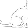 Sitting Cat Lineart