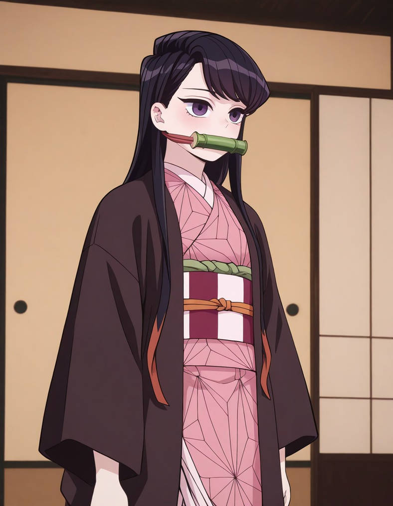 Nezuko in Komi (2) Body swap by Lylany2 on DeviantArt
