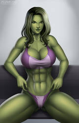 She-Hulk by Flowerxl