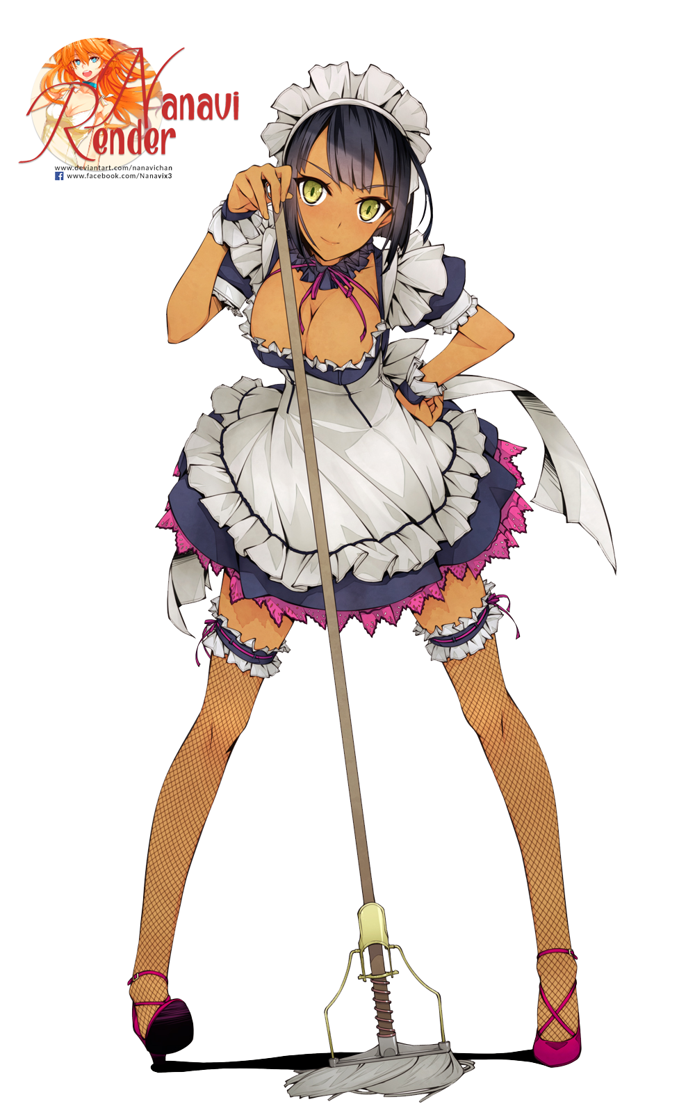 Anime Maid Render by Nanavichan on DeviantArt
