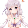 Emilia Re Zero Anime Render