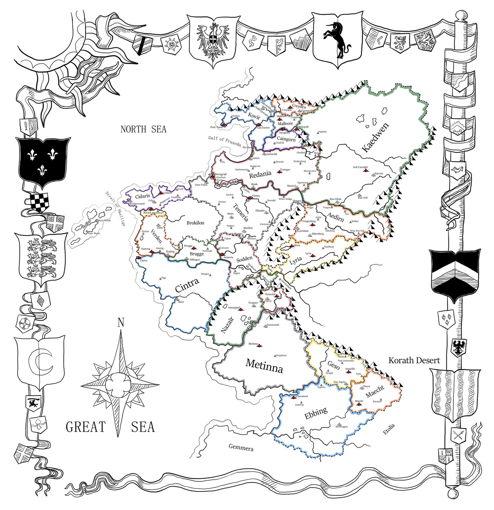 The Witcher World Map (My Version) By Truisticwharf On Deviantart