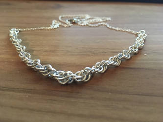 Bright Aluminium Chain-mail Necklace