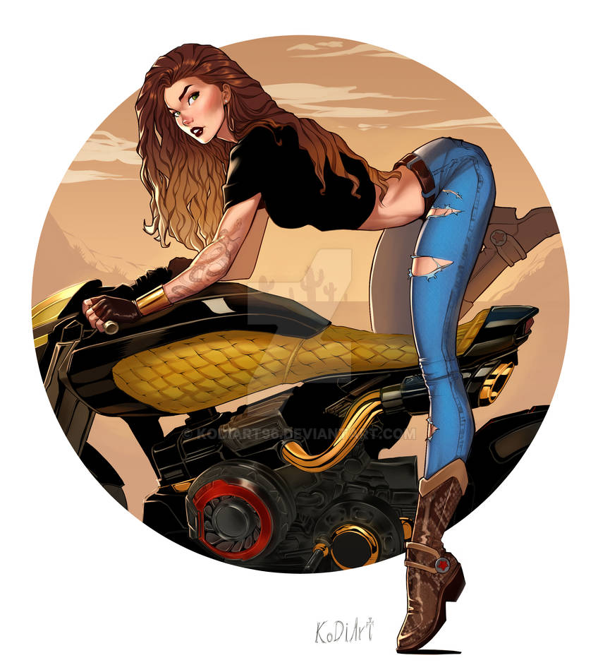 Biker Girl Commission Oc Colored By Kodiart96 On Deviantart