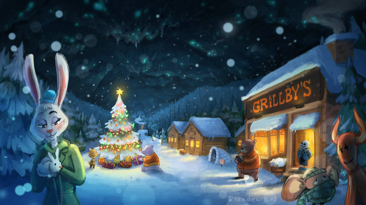 Snowdin - Undertale by Bakenius on DeviantArt