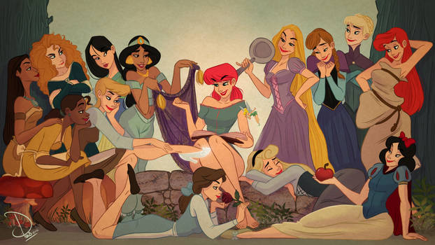 Cherry and the Disney Princesses