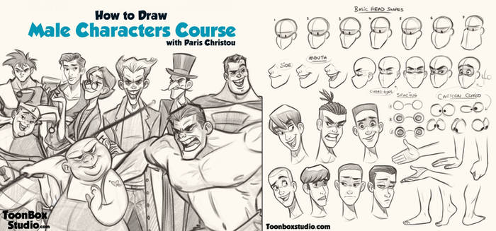 How to Draw Male Cartoon Characters Course