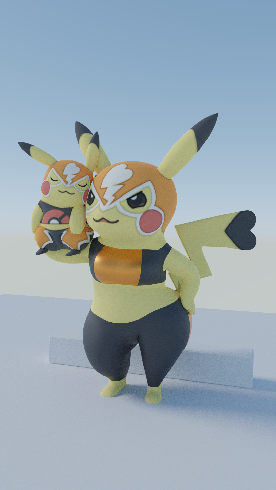 What if Pikachu Libre was a male by kuby64 on DeviantArt