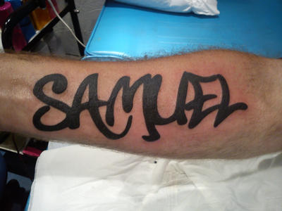 Lettering tattoo SAMUEL