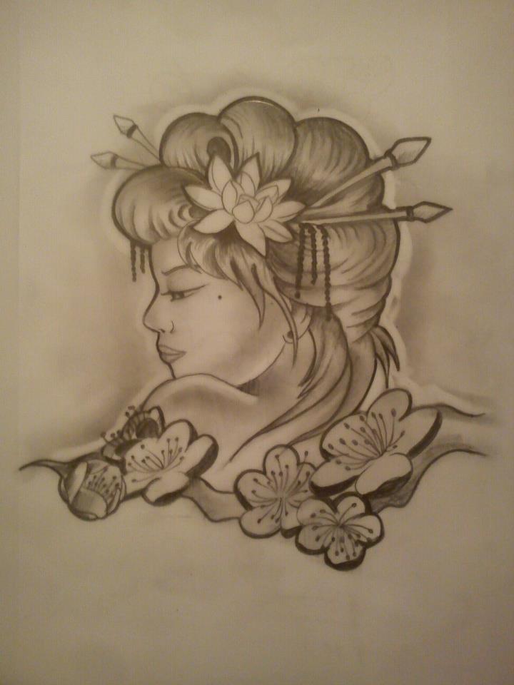 Geisha tattooo design