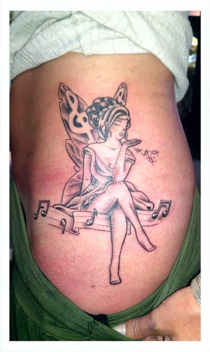 music fairy tattoo