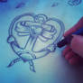 Heart anchor tattoo