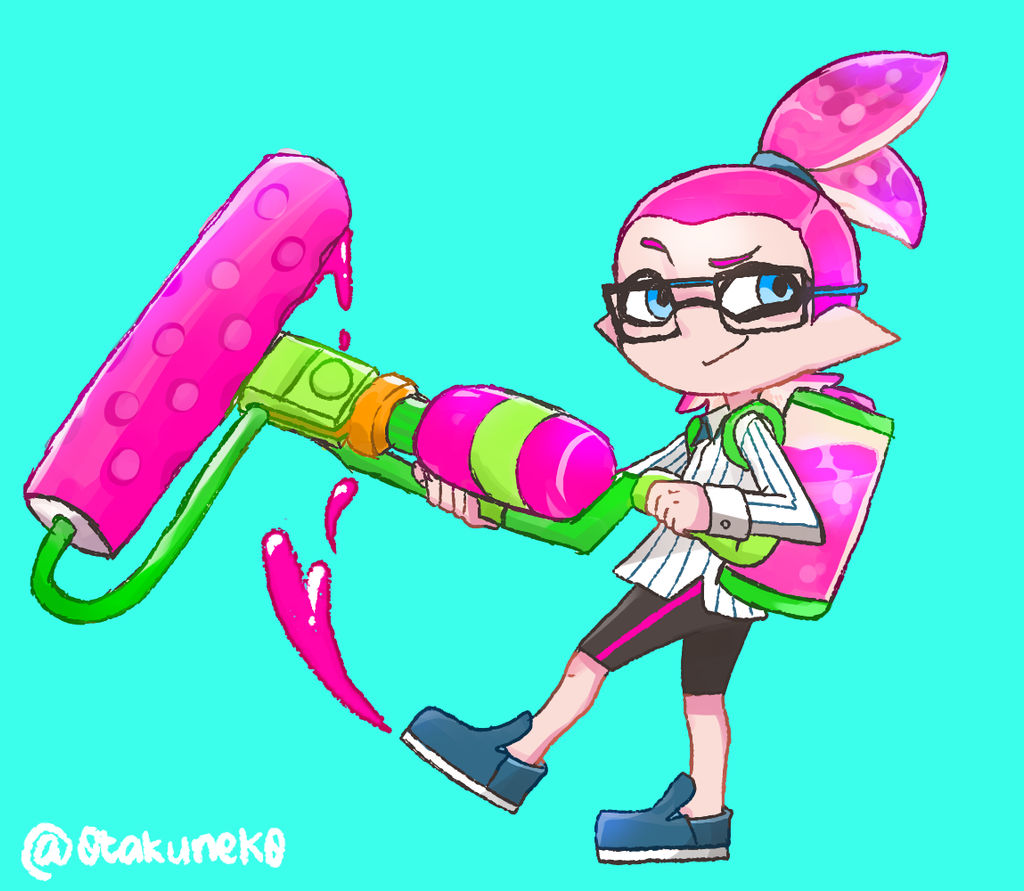 //splatoon// roller kid by 0takunek0 on DeviantArt
