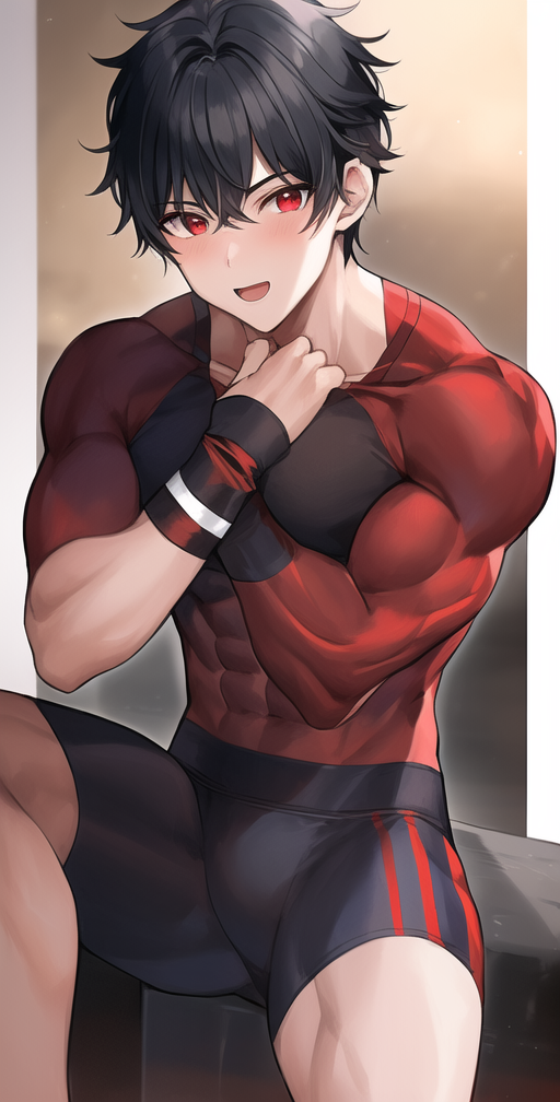 Muscular boy by NovelAi-AnimeArt on DeviantArt