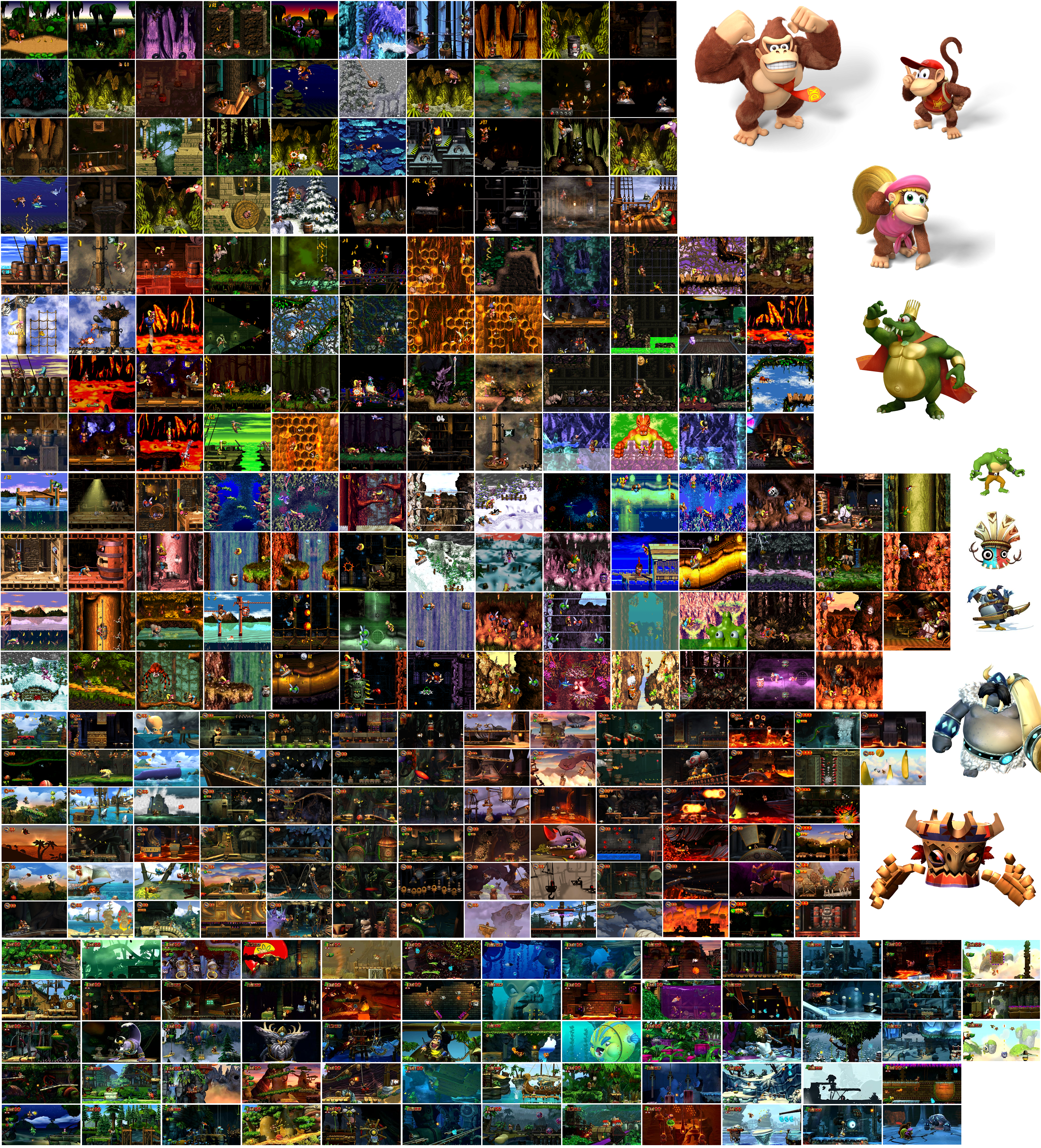 Donkey Kong Country Series All Levels By Crazychristian28 On Deviantart