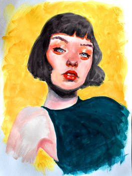 bobcut gouache