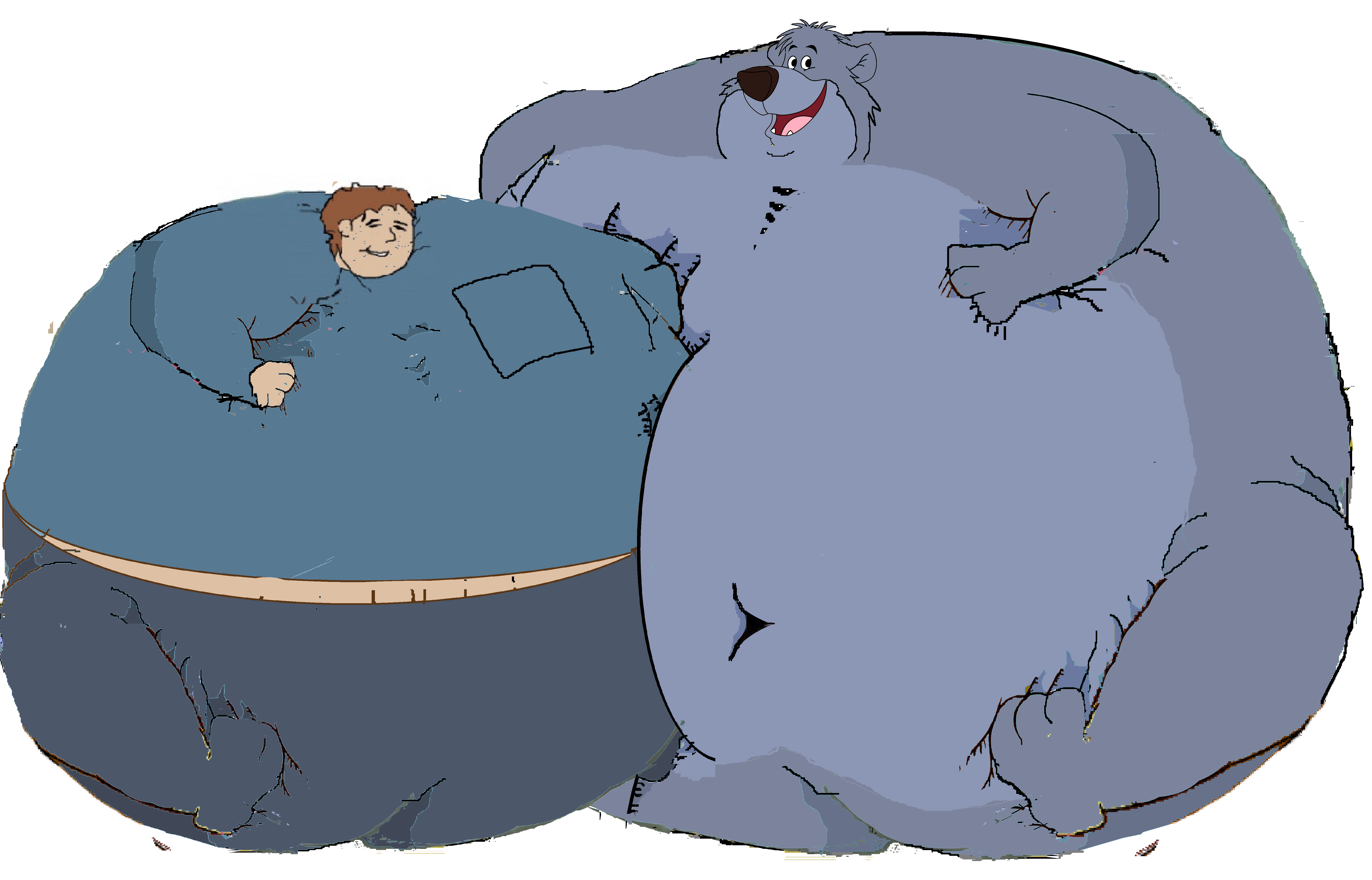 Me Inflated and Baloo by CharacterFriend on DeviantArt
