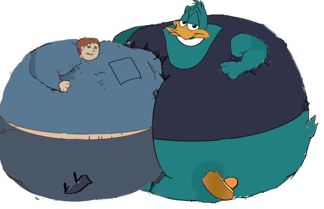 Me Inflated with Plucky Duck by CharacterFriend on DeviantArt