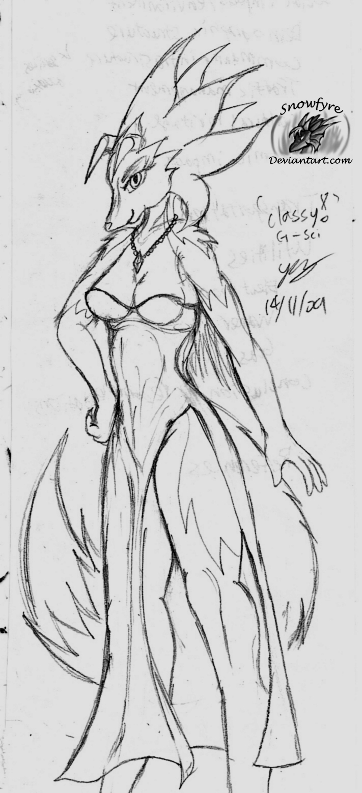 Sketch: G-sci in a dress