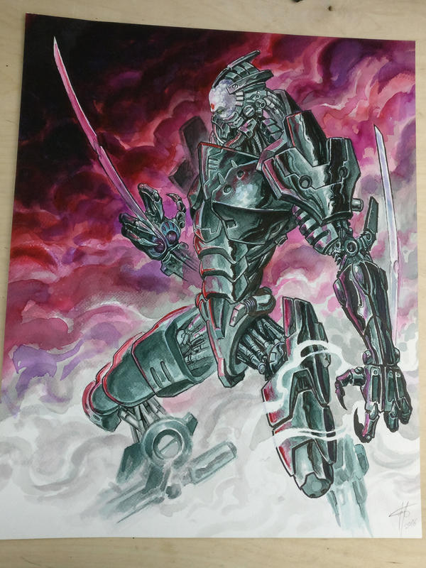 Cyborg eneny concept art for Bloodlust 4 by BloodlustComics