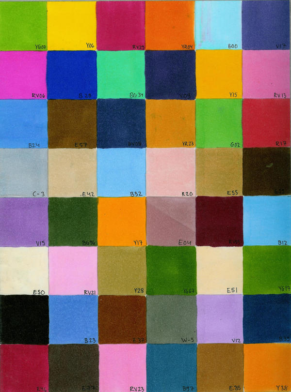 Color chart by CurCur on DeviantArt