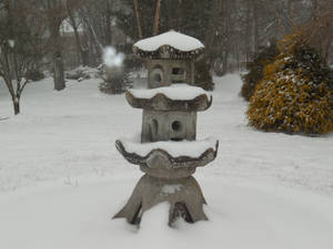 Snow Covered Pagoda by Gryffgirl