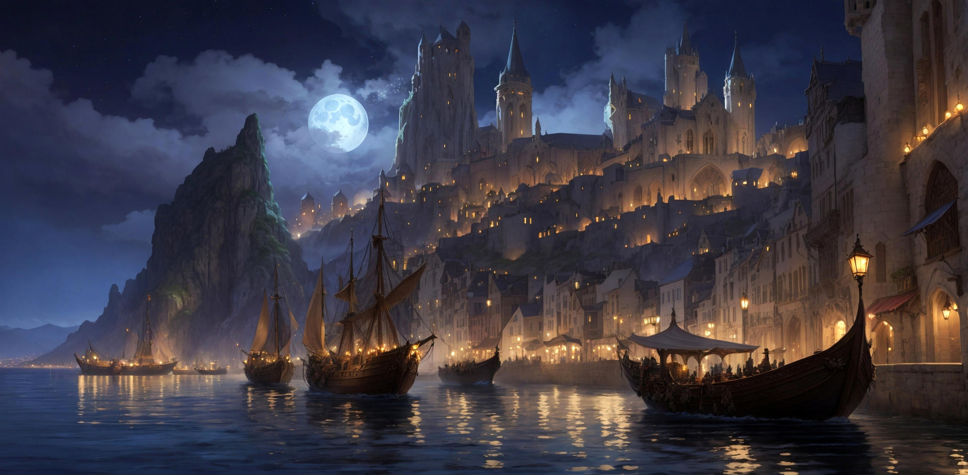 Opera Map Waterdeep Full Selune over Waterdeep by lizschnabel on DeviantArt