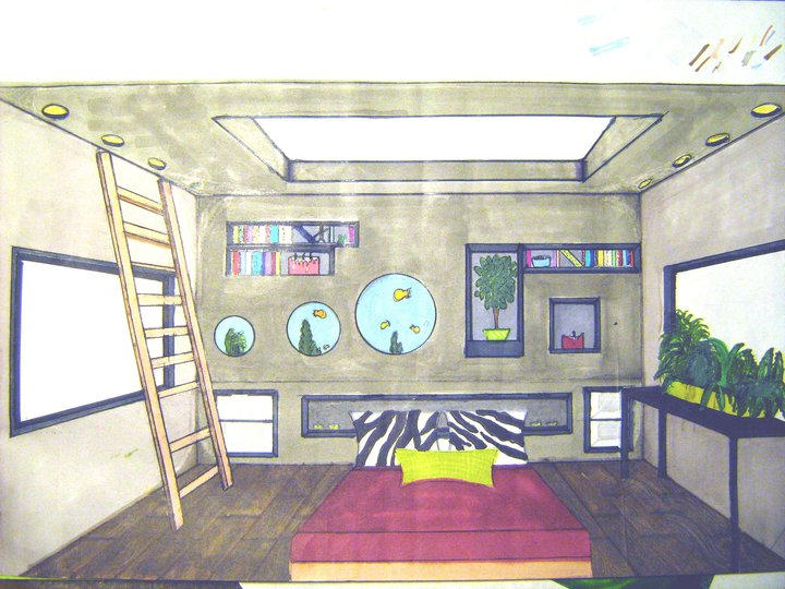 one point perspective. by Ccoriano90 on DeviantArt