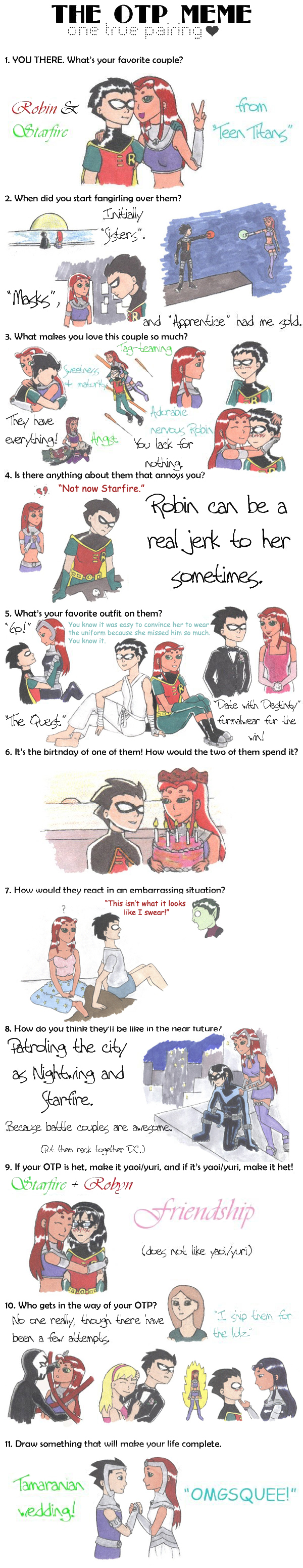 OTP meme-Robin and Starfire