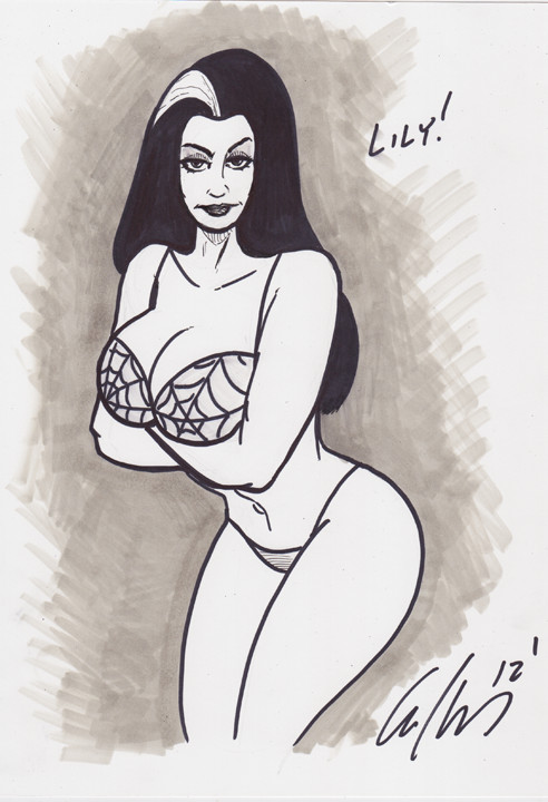 Lily Munster Sketch Warm Up