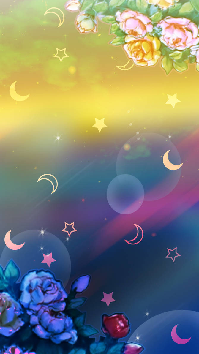 Sailor Moon Floral- Usagi Phone Wallpaper by octobomb on DeviantArt