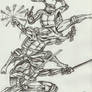 Teenage Mutant Ninja Turtles pen Sketch