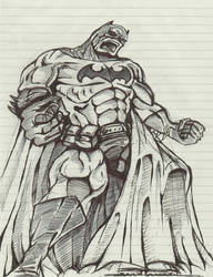 Angry Batman Pen Sketch