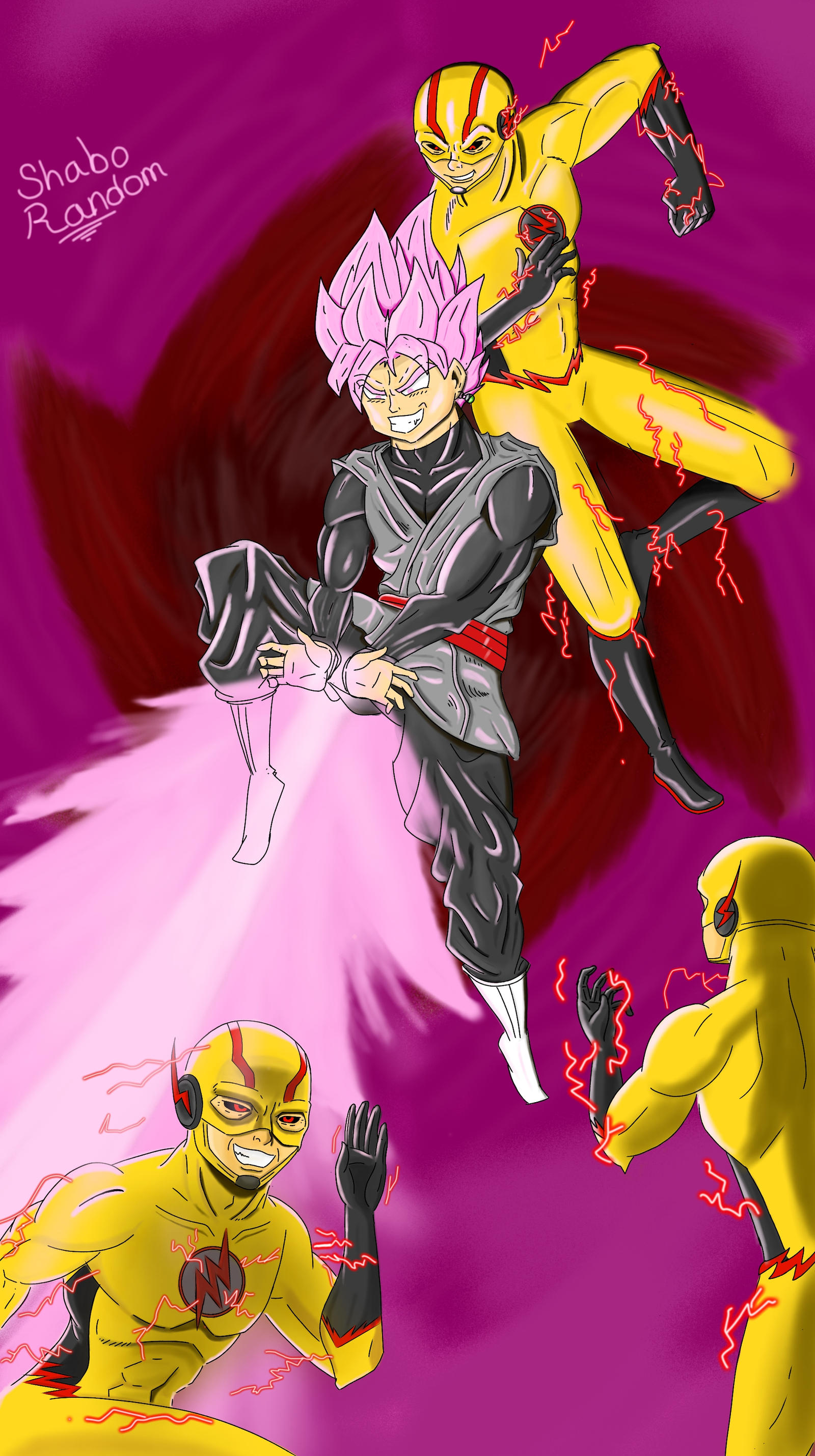 Goku Black Vs Reverse Flash Death Battle Goku Black Vs. Reverse Flash DEATH BATTLE! Fan art by Shabo-Random on