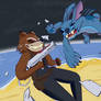 Stitch Vs. Rocket Raccoon DEATH BATTLE fanart