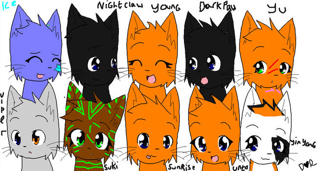 Some cats of twlight clan