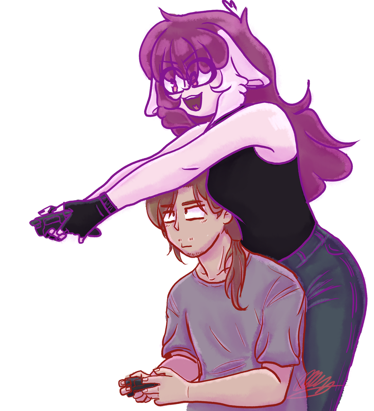 Gamer Couple by danidesoWo on DeviantArt