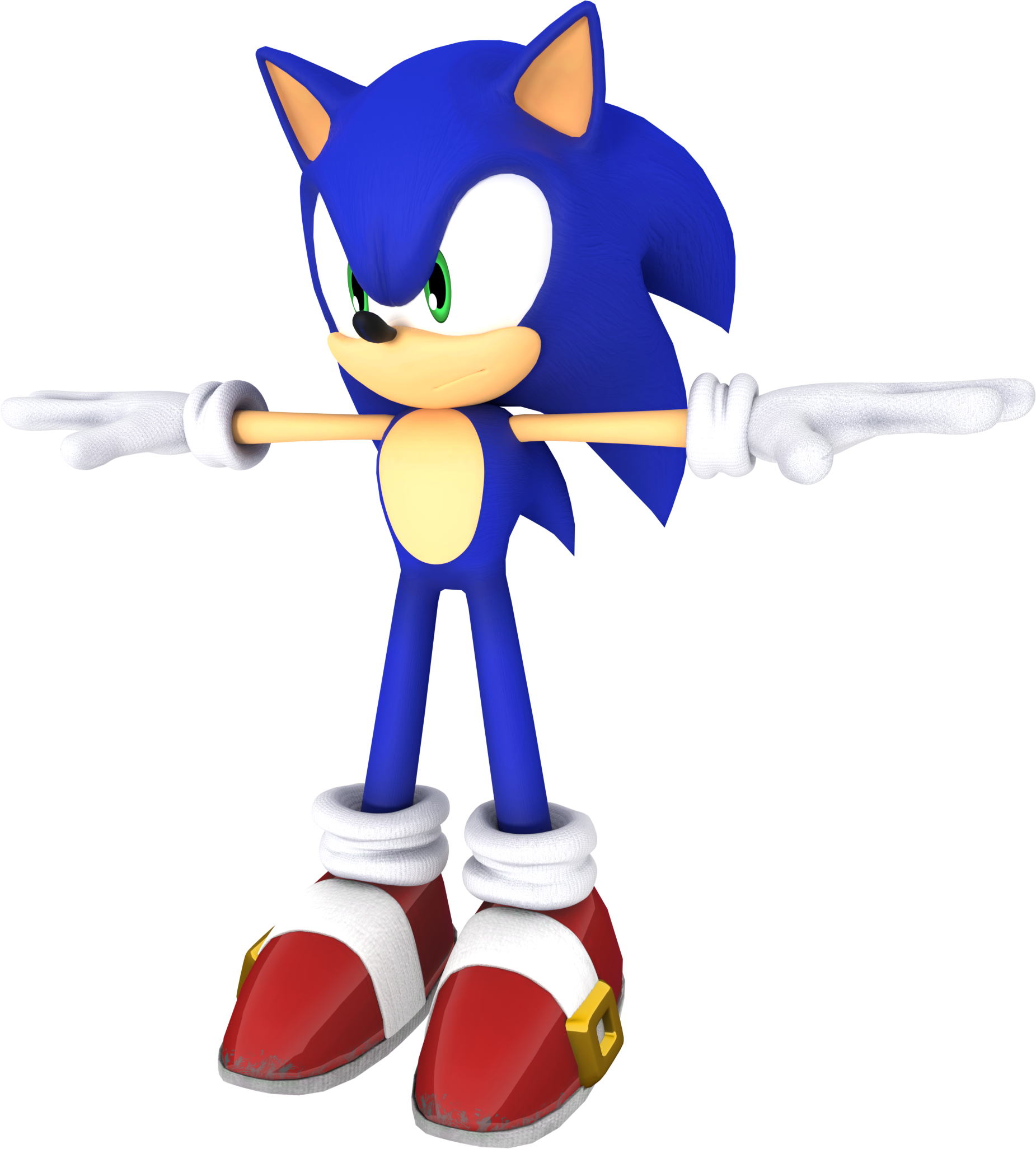 First Sonic Model Completed Sonic Model by spoonScribble on DeviantArt