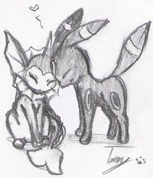 Umbreon and Vaporeon