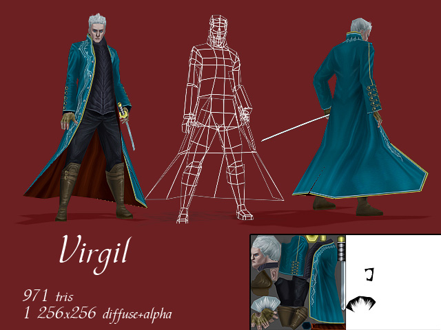 DMC3 Vergil Rigged FBX by muffinofgood on DeviantArt