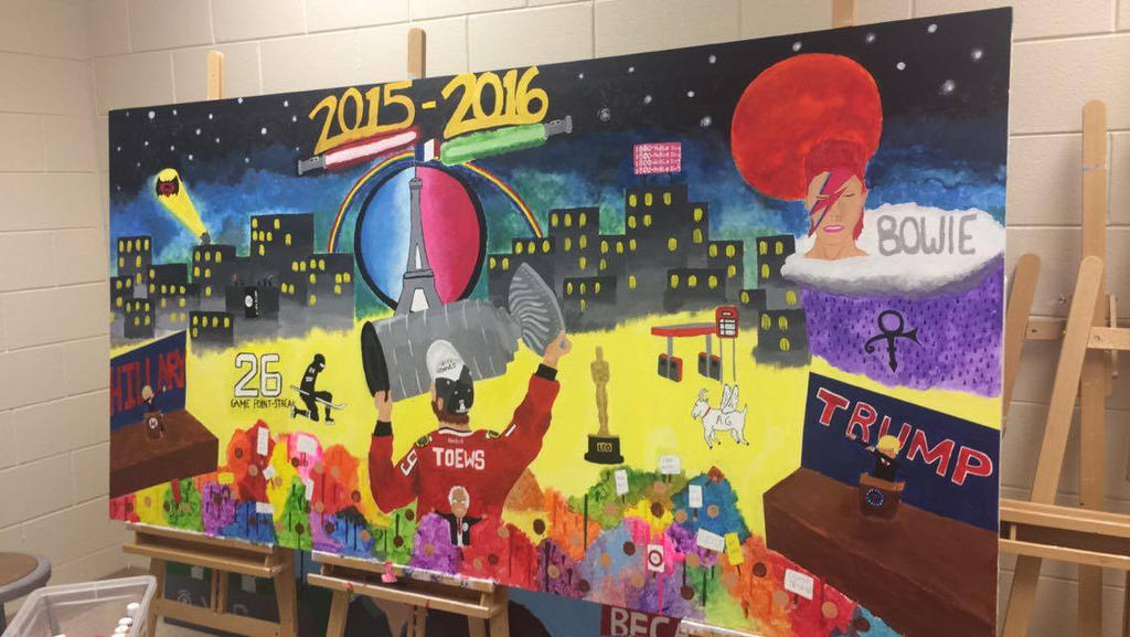 Senior class mural