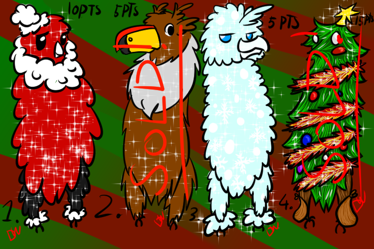 Bean birb adopts 2ND Gen XMAS EDITION (2/4) OPEN