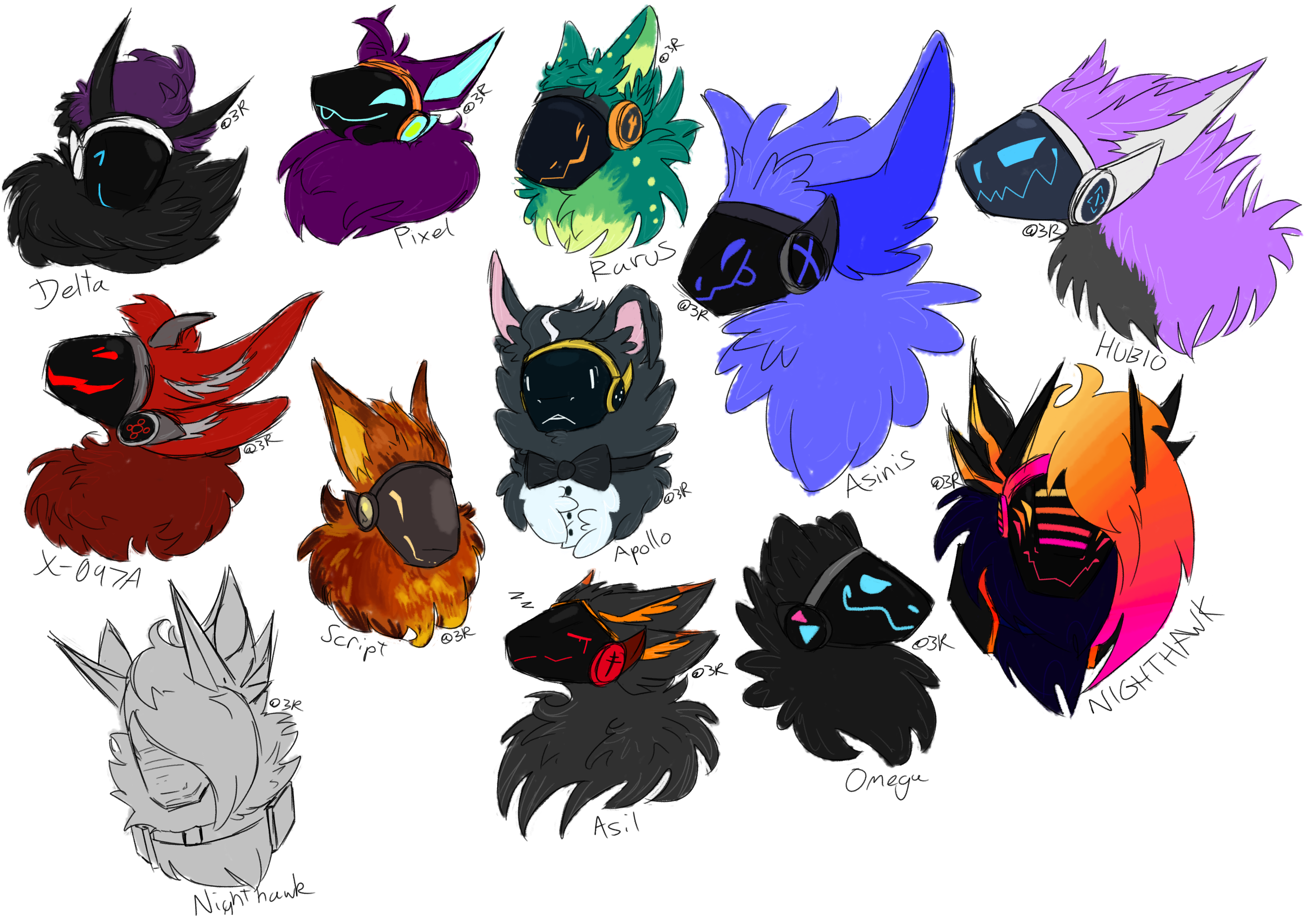 Random Protogen head by Fetaref on DeviantArt