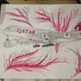 Qatar Airways Airbus A380-800 drawing