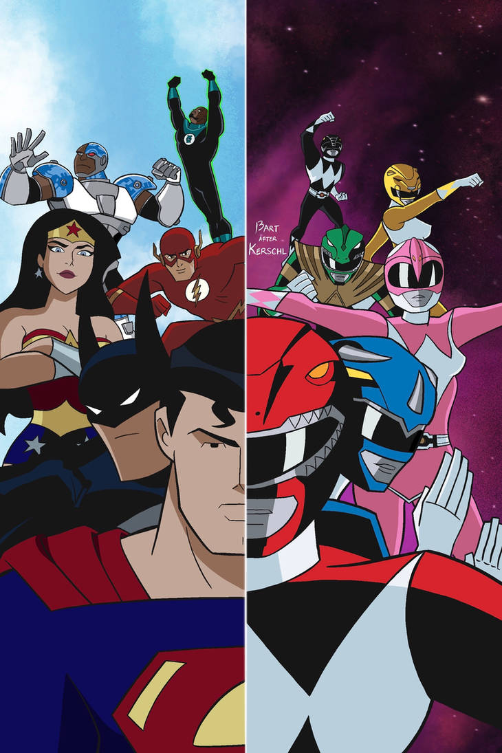 JL/ Mighty Morphin Power Rangers Animated Style by Tyraknifesaurus on ...