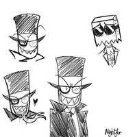 Villainous Black Hat and Dr Flug