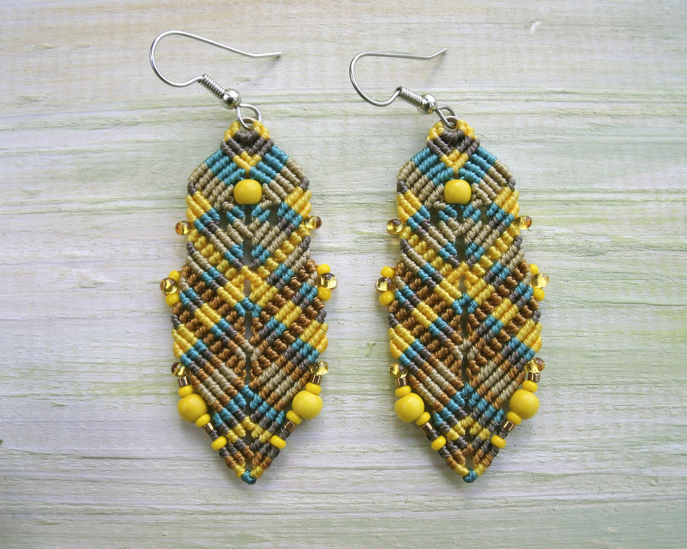 Bohemian Feathers - yellow teal gold beige