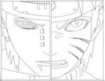 naruto vs pain lineart by Lulumgreat