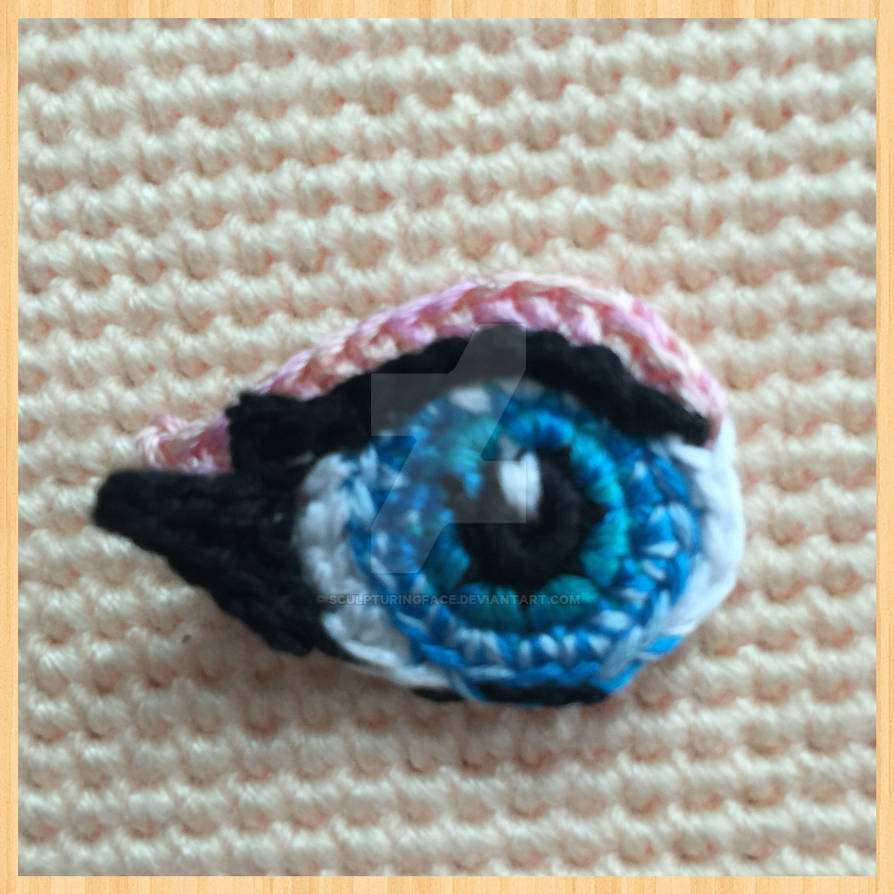 Crocheted amigurumi eye 1 by Sculpturingface on DeviantArt